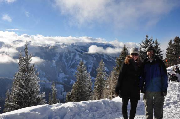 No alto da montanha, em Aspen, no Colorado, nos Estados Unidos